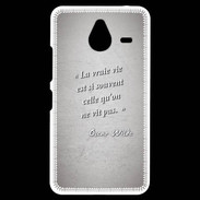 Coque Personnalisée Nokia Lumia 640XL LTE Vrai vie Gris Citation Oscar Wilde