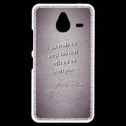 Coque Personnalisée Nokia Lumia 640XL LTE Vrai vie Violet Citation Oscar Wilde