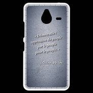 Coque Personnalisée Nokia Lumia 640XL LTE Démocratie Bleu Citation Oscar Wilde