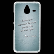 Coque Personnalisée Nokia Lumia 640XL LTE Démocratie Turquoise Citation Oscar Wilde