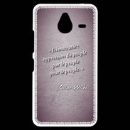 Coque Personnalisée Nokia Lumia 640XL LTE Démocratie Violet Citation Oscar Wilde