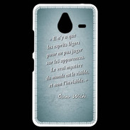 Coque Personnalisée Nokia Lumia 640XL LTE Esprits légers Turquoise Citation Oscar Wilde