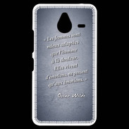Coque Personnalisée Nokia Lumia 640XL LTE Femmes émotions Bleu Citation Oscar Wilde