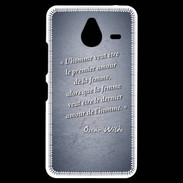 Coque Personnalisée Nokia Lumia 640XL LTE Homme veut Bleu Citation Oscar Wilde