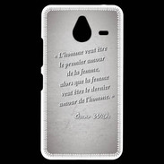 Coque Personnalisée Nokia Lumia 640XL LTE Homme veut Gris Citation Oscar Wilde