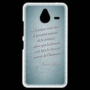 Coque Personnalisée Nokia Lumia 640XL LTE Homme veut Turquoise Citation Oscar Wilde