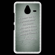 Coque Personnalisée Nokia Lumia 640XL LTE Homme veut Vert Citation Oscar Wilde