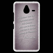 Coque Personnalisée Nokia Lumia 640XL LTE Homme veut Violet Citation Oscar Wilde