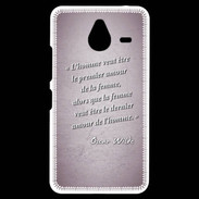 Coque Personnalisée Nokia Lumia 640XL LTE Homme veut Rose Citation Oscar Wilde
