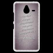 Coque Personnalisée Nokia Lumia 640XL LTE Chose vraie Violet Citation Oscar Wilde