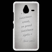 Coque Personnalisée Nokia Lumia 640XL LTE Conscience Gris Citation Oscar Wilde