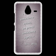 Coque Personnalisée Nokia Lumia 640XL LTE Conscience Violet Citation Oscar Wilde