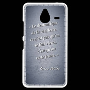 Coque Personnalisée Nokia Lumia 640XL LTE Dramatique vieillesse Bleu Citation Oscar Wilde