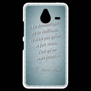 Coque Personnalisée Nokia Lumia 640XL LTE Dramatique vieillesse Turquoise Citation Oscar Wilde