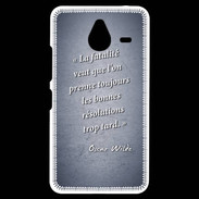 Coque Personnalisée Nokia Lumia 640XL LTE Fatalité Bleu Citation Oscar Wilde