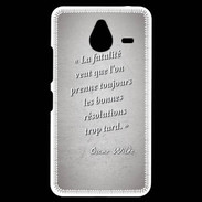 Coque Personnalisée Nokia Lumia 640XL LTE Fatalité Gris Citation Oscar Wilde