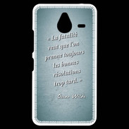 Coque Personnalisée Nokia Lumia 640XL LTE Fatalité Turquoise Citation Oscar Wilde