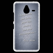 Coque Personnalisée Nokia Lumia 640XL LTE Femmes comprises Bleu Citation Oscar Wilde