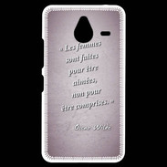 Coque Personnalisée Nokia Lumia 640XL LTE Femmes comprises Rose Citation Oscar Wilde
