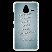 Coque Personnalisée Nokia Lumia 640XL LTE Femmes comprises Turquoise Citation Oscar Wilde