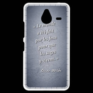 Coque Personnalisée Nokia Lumia 640XL LTE Fous sages Bleu Citation Oscar Wilde