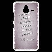Coque Personnalisée Nokia Lumia 640XL LTE Fous sages Rose Citation Oscar Wilde