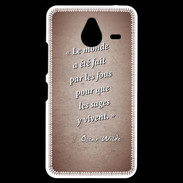 Coque Personnalisée Nokia Lumia 640XL LTE Fous sages Rouge Citation Oscar Wilde