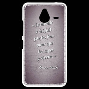 Coque Personnalisée Nokia Lumia 640XL LTE Fous sages Violet Citation Oscar Wilde