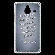 Coque Personnalisée Nokia Lumia 640XL LTE Horrible ennui Bleu Citation Oscar Wilde