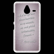 Coque Personnalisée Nokia Lumia 640XL LTE Horrible ennui Rose Citation Oscar Wilde