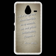 Coque Personnalisée Nokia Lumia 640XL LTE Horrible ennui Sepia Citation Oscar Wilde