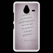 Coque Personnalisée Nokia Lumia 640XL LTE Les livres Rose Citation Oscar Wilde