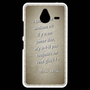Coque Personnalisée Nokia Lumia 640XL LTE Maison coeur Sepia Citation Oscar Wilde