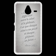 Coque Personnalisée Nokia Lumia 640XL LTE Saint pêcheur Gris Citation Oscar Wilde