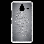 Coque Personnalisée Nokia Lumia 640XL LTE Saint pêcheur Noir Citation Oscar Wilde