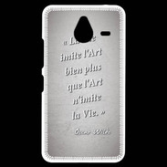 Coque Personnalisée Nokia Lumia 640XL LTE Vie art Gris Citation Oscar Wilde