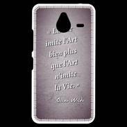 Coque Personnalisée Nokia Lumia 640XL LTE Vie art Violet Citation Oscar Wilde