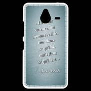 Coque Personnalisée Nokia Lumia 640XL LTE Vraie valeur Turquoise Citation Oscar Wilde