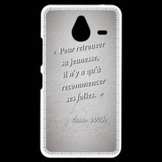 Coque Personnalisée Nokia Lumia 640XL LTE Jeuness folie Gris Citation Oscar Wilde
