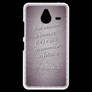 Coque Personnalisée Nokia Lumia 640XL LTE Jeuness folie Violet Citation Oscar Wilde