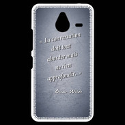 Coque Personnalisée Nokia Lumia 640XL LTE La conversation Bleu Citation Oscar Wilde
