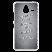 Coque Personnalisée Nokia Lumia 640XL LTE La conversation Noir Citation Oscar Wilde