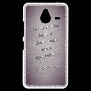 Coque Personnalisée Nokia Lumia 640XL LTE La conversation Violet Citation Oscar Wilde