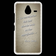 Coque Personnalisée Nokia Lumia 640XL LTE La conversation Sepia Citation Oscar Wilde