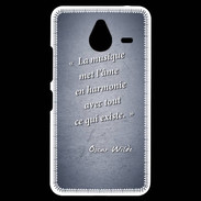 Coque Personnalisée Nokia Lumia 640XL LTE La musique Bleu Citation Oscar Wilde