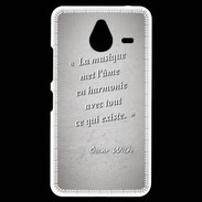 Coque Personnalisée Nokia Lumia 640XL LTE La musique Gris Citation Oscar Wilde