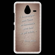 Coque Personnalisée Nokia Lumia 640XL LTE La musique Rouge Citation Oscar Wilde