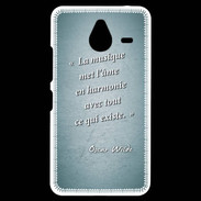 Coque Personnalisée Nokia Lumia 640XL LTE La musique Turquoise Citation Oscar Wilde