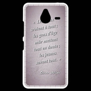 Coque Personnalisée Nokia Lumia 640XL LTE Les vieux Rose Citation Oscar Wilde