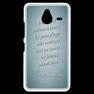 Coque Personnalisée Nokia Lumia 640XL LTE Les vieux Turquoise Citation Oscar Wilde